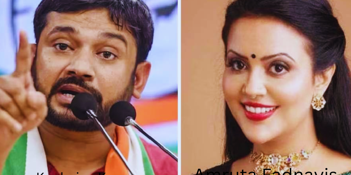 Kanhaiya Kumar and Amruta Fadnavis