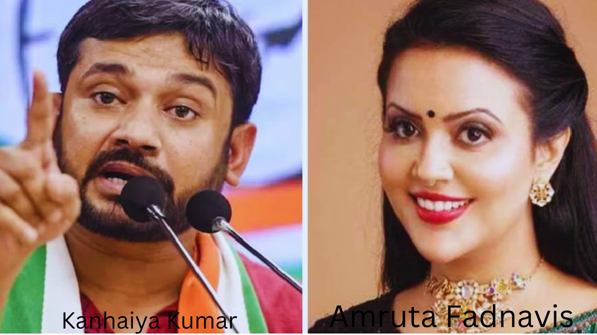 Kanhaiya Kumar and Amruta Fadnavis