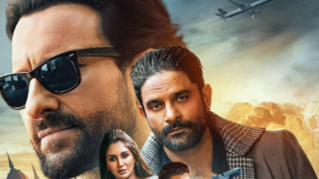 Saif Ali Khan and Jaideep Ahlawat in a still from the Netflix film Jewel Thief. Jewel Thief