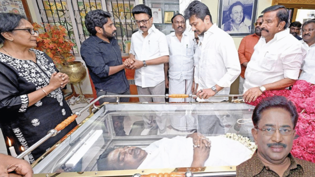 Chief Minister Stalin paid tribute to the body of actor Rajesh and offered condolences to his family. He was accompanied by Deputy Chief Minister Udhayanidhi and Minister K.N. Nehru.