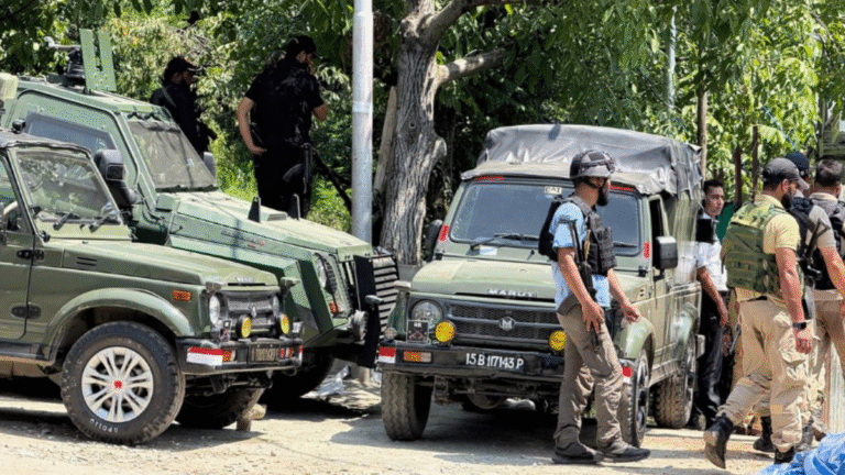 'Operation Mahadev' Army Jawans stand guard near encounter site at Srinagar’s Lidwas Meadows
