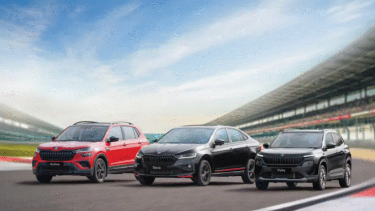 Skoda Kushaq, Kylaq, and Slavia.