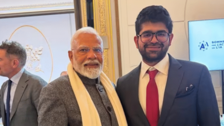 Perplexity AI CEO Aravind Srinivas with Modi