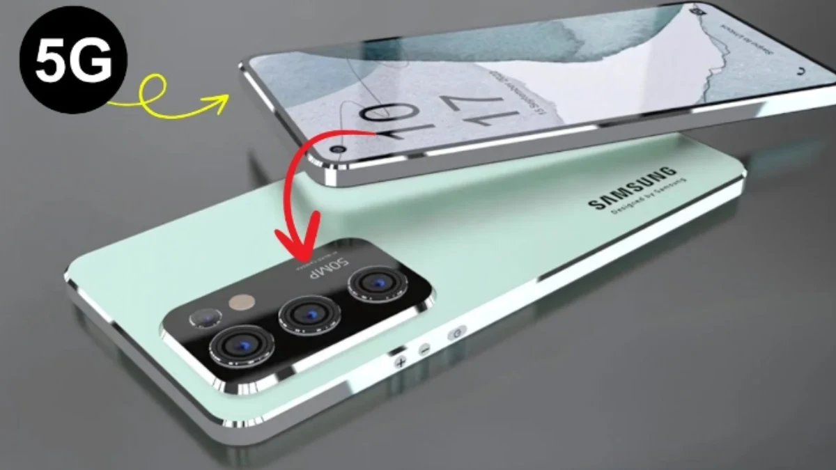 Samsung Galaxy A57 5G smartphone showcasing 5G technology