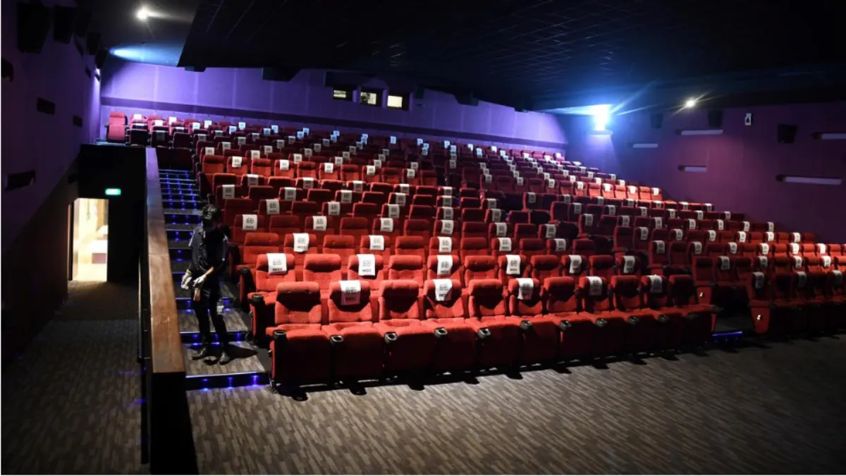 Empty cinema with red seats.Image for repreentational purposes only.