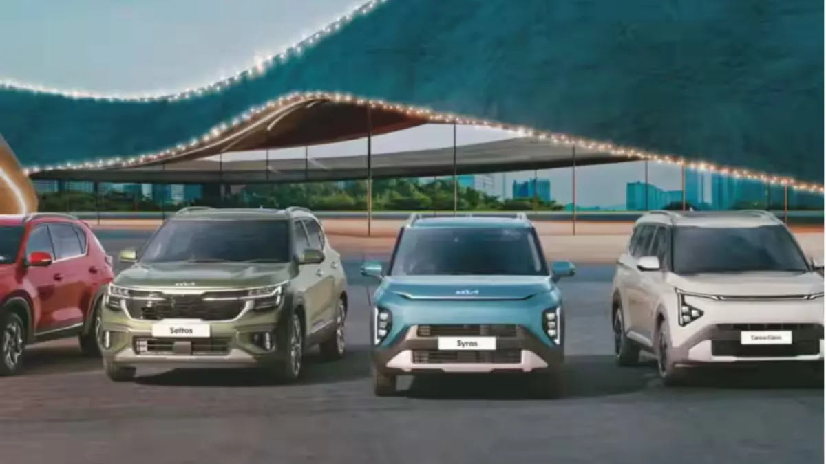 Kia India SUVs parked together.