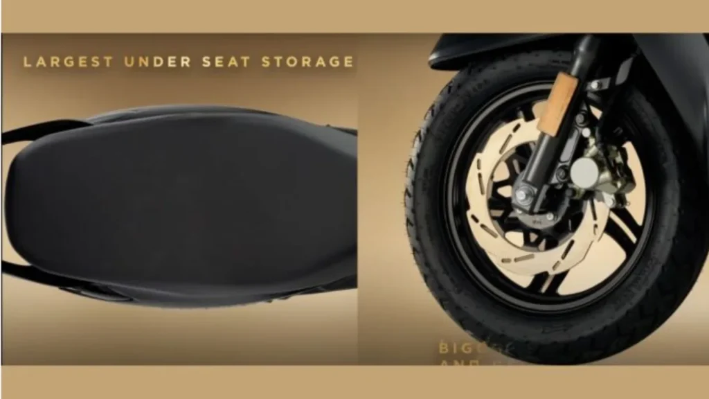 TVS Jupiter seat and tyre