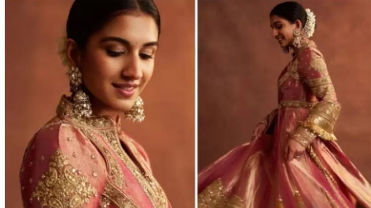 Radhika Merchant looks magical in an Abu Jani Sandeep Khosla anarkali set.