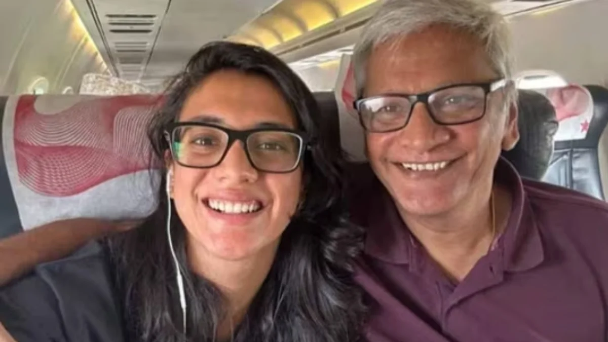 Smriti Mandhana and her Father