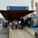 Hosur Cross BRTS bus shelter in Hubballi