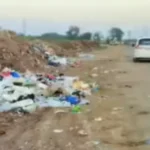 The entrance to Hubballi city on Kusugal Road along the Hubballi-Solapur National Highway turned into an open waste dumping ground