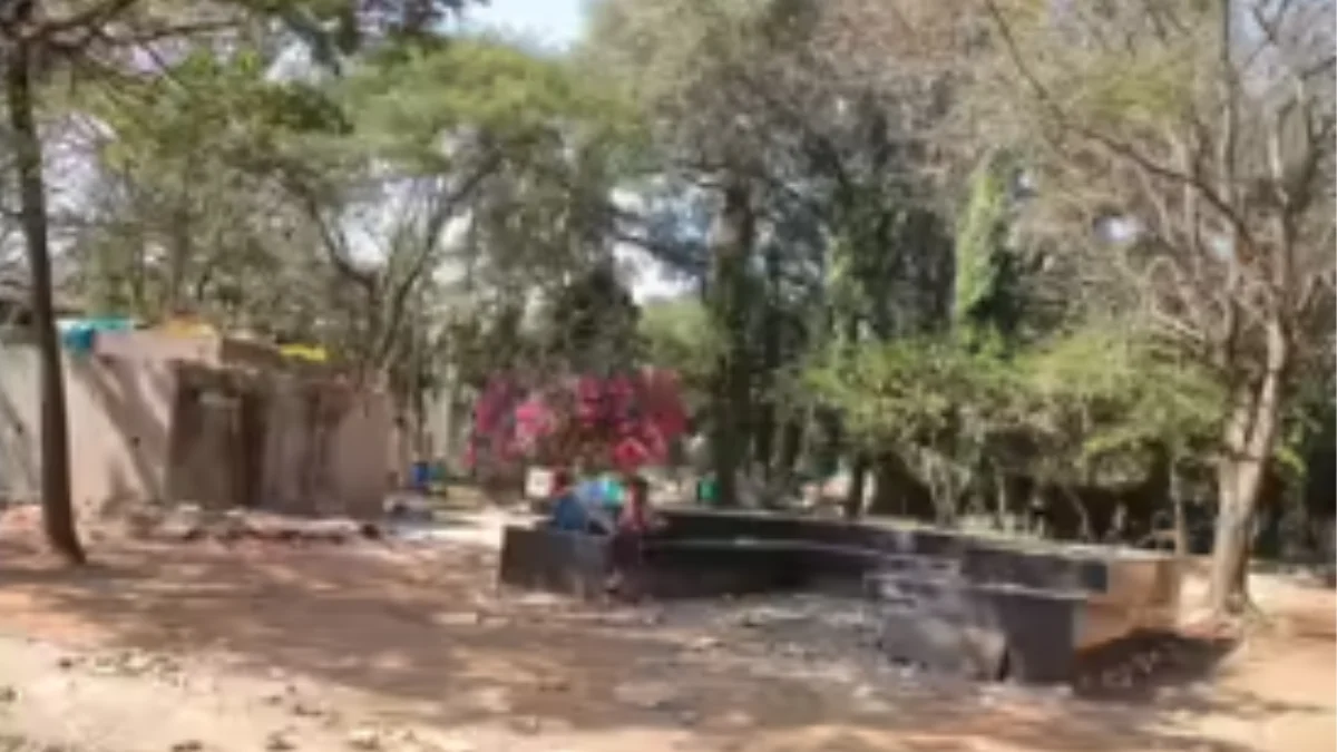 Slow progress of development work at Chitaguppi Park Hubballi Karnataka