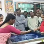 Members of Khadi National Flag Promotion Team visited KKGSS Bengeri Hubballi