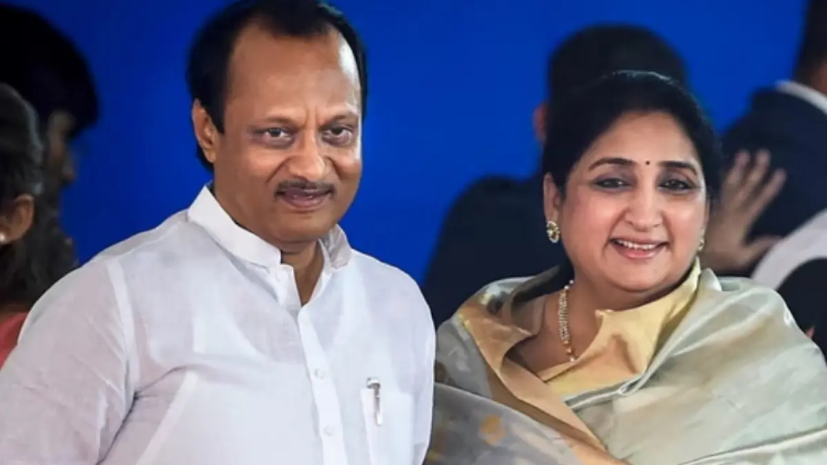 Ajit Pawar and his wife Sunetra Pawar