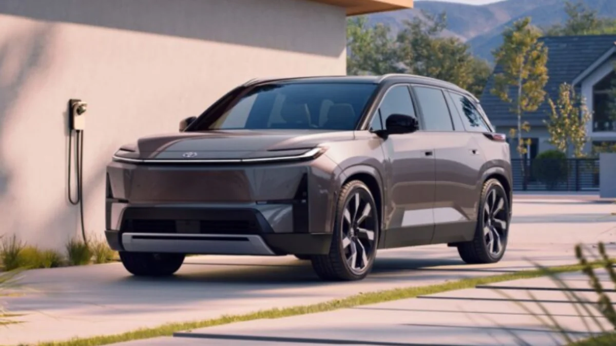 Toyota Highlander EV 7 seater electric SUV with 515 km range front design and premium exterior look