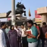 Deputy Commissioner inspecting construction work at Chennamma Circle Flyover in Hubballi