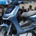 Hero MotoCorp 2026 electric scooter with removable battery parked on urban road showcasing modern design