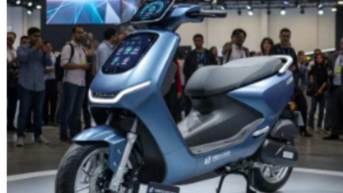 Hero MotoCorp 2026 electric scooter with removable battery parked on urban road showcasing modern design