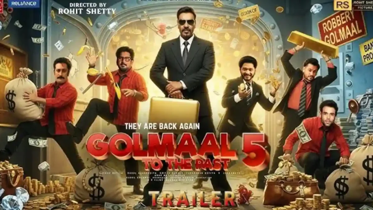 Golmaal 5 movie poster concept with Ajay Devgn and comedy ensemble cast