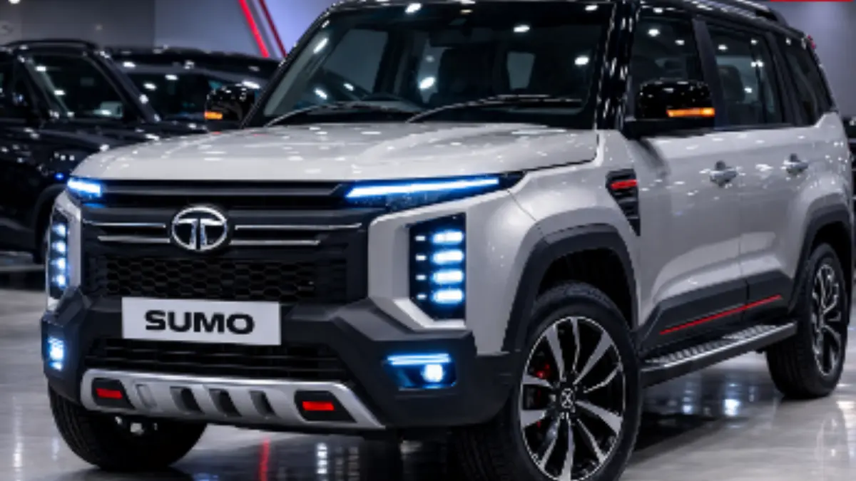 New Tata Sumo 2026 SUV front view with bold grille and modern design