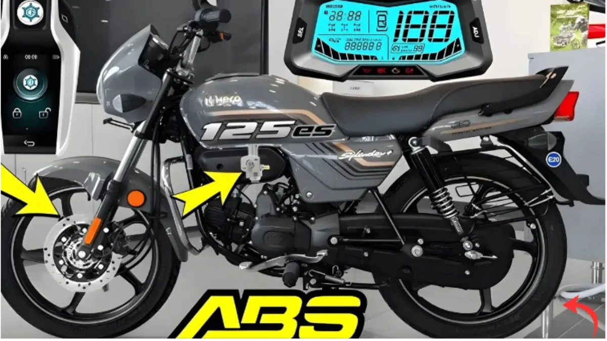 Hero Splendor Plus 2026 commuter motorcycle side view with updated graphics and i3S technology