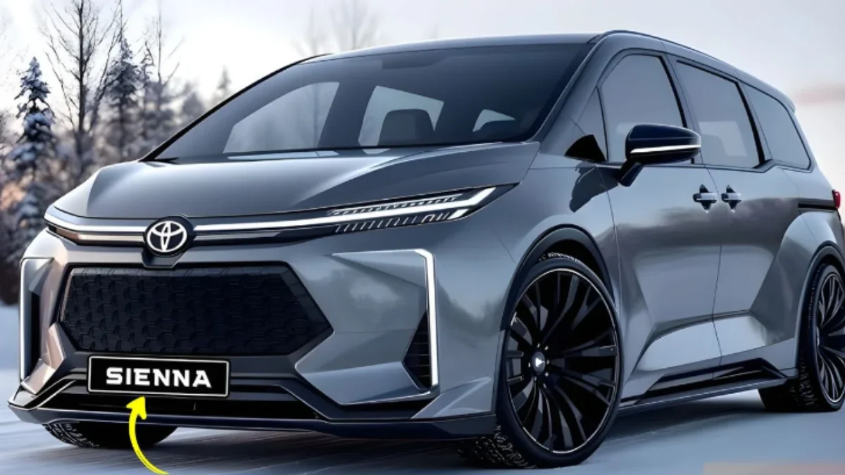 2026 Toyota Sienna hybrid minivan with modern design and family-friendly features