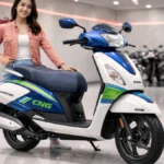 TVS Jupiter CNG scooter with dual fuel technology and high mileage concept