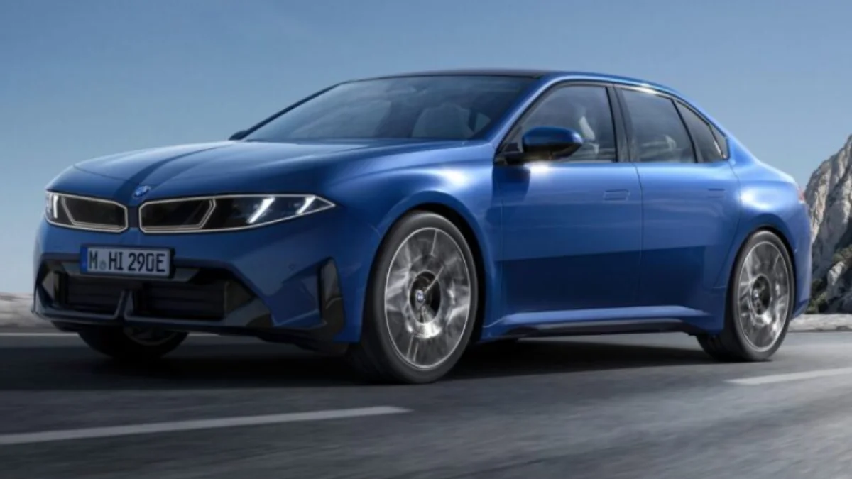 BMW i3 50 xDrive electric sedan with futuristic design, 900 km range and high-performance dual motor setup