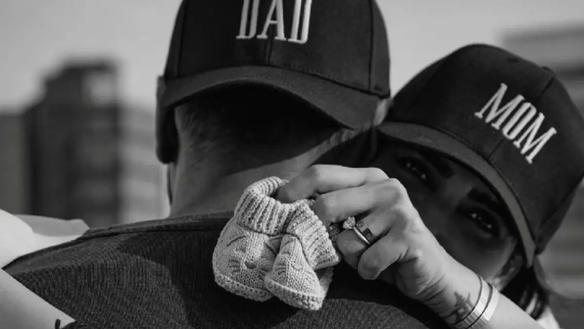 Karishma Tanna and Varun Bangera announcing pregnancy with creative photoshoot wearing Mom Dad caps