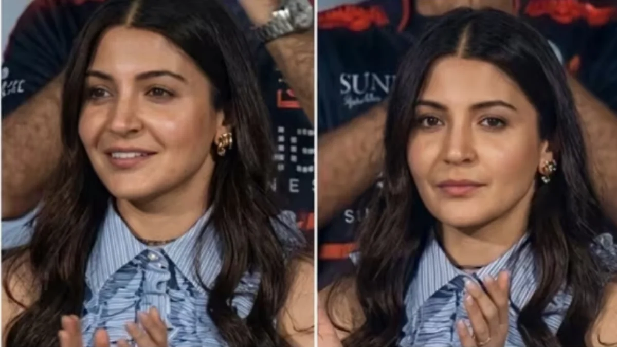 Anushka Sharma IPL 2026 stylish outfit crop blouse maxi skirt RCB match look