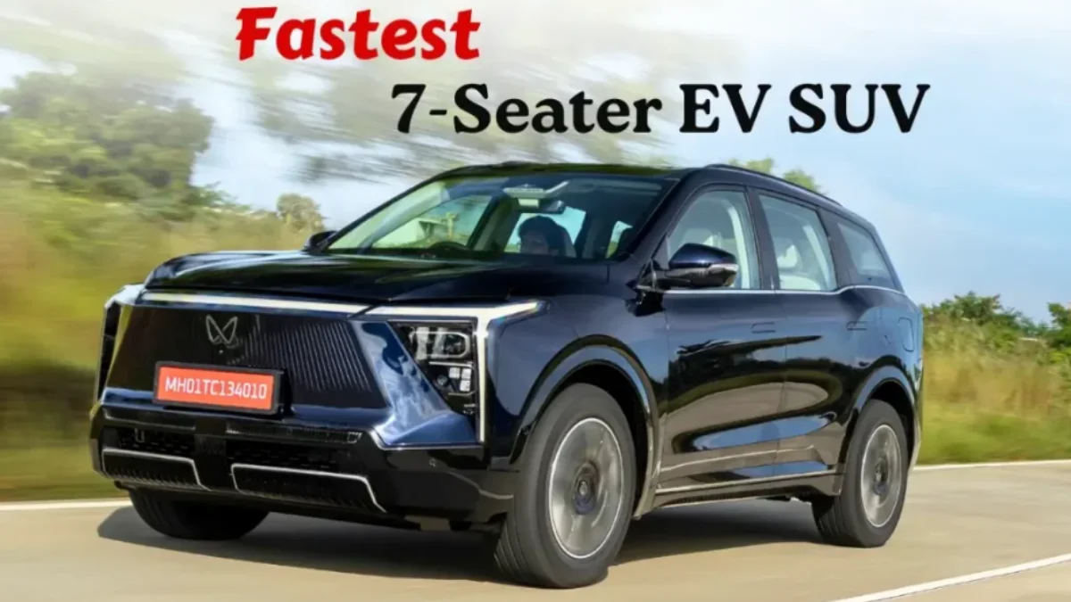 7 seater electric car concept with modern design, spacious interior and long range battery for Indian market