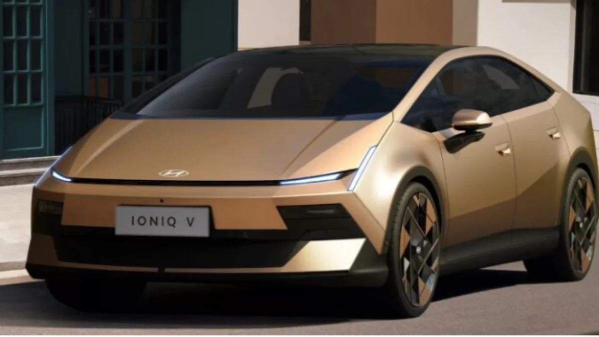 Hyundai Ioniq V electric sedan showcased at Auto China 2026
