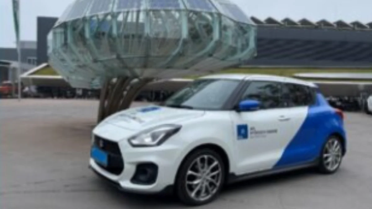 Suzuki Swift Hydrogen prototype showcased with futuristic hydrogen combustion engine technology