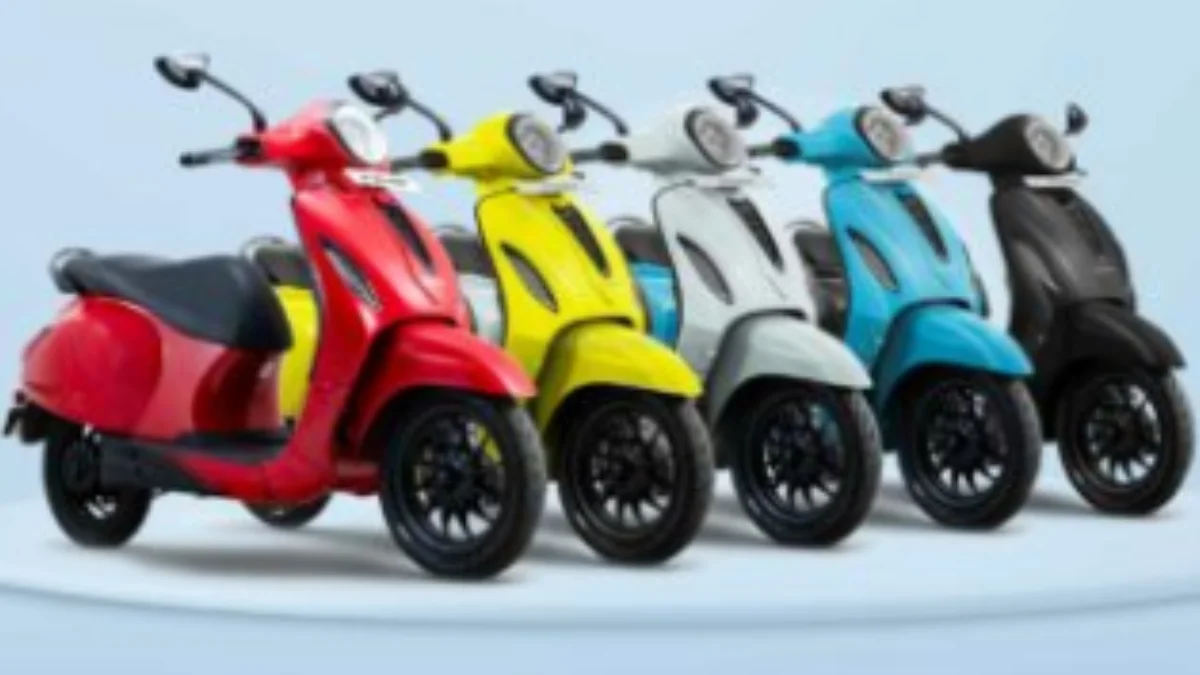 Bajaj Chetak electric scooter showcased for global market expansion and increased production