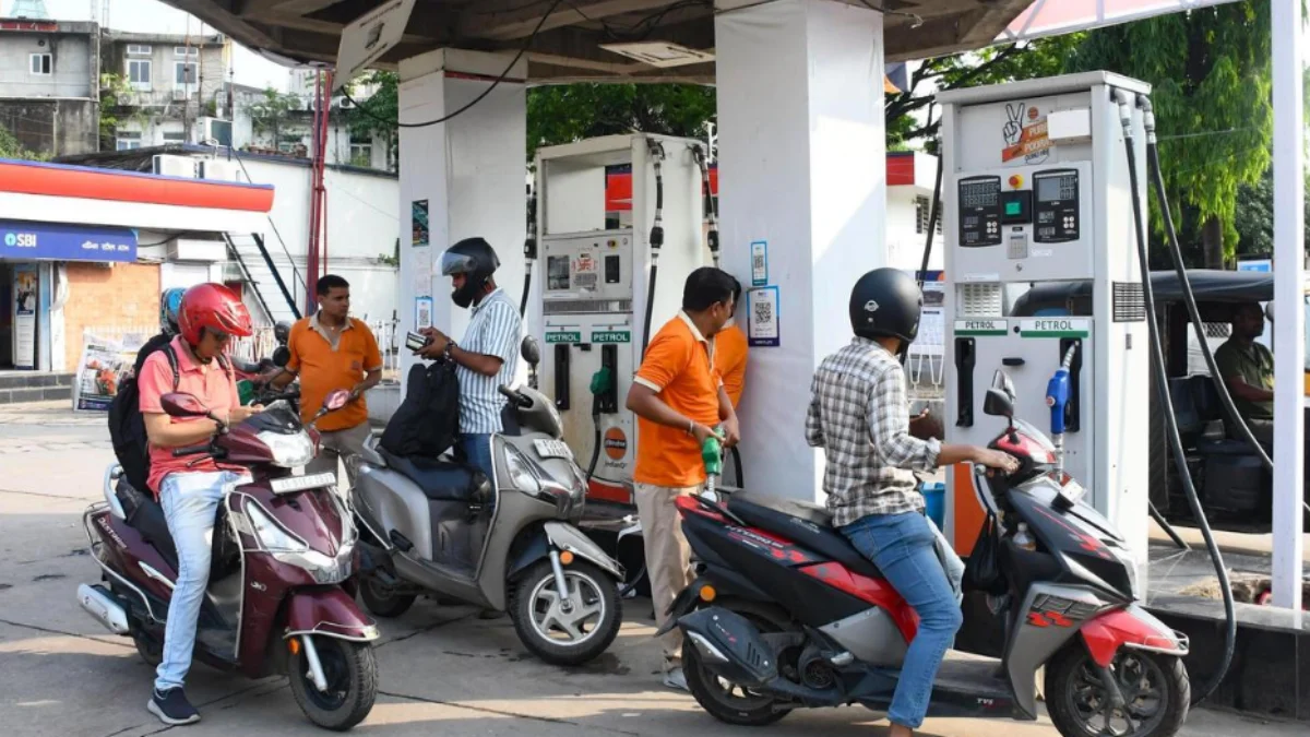 Petrol and diesel price hike in India showing fuel station display with increased fuel rates across major cities