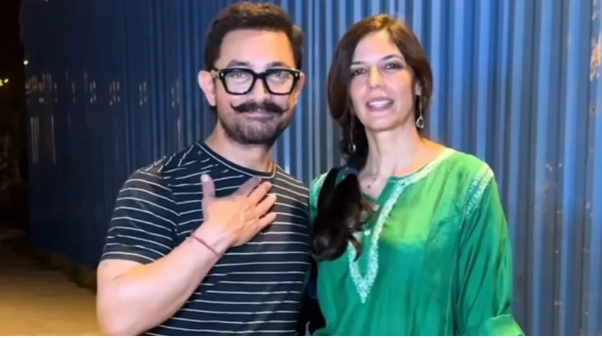 Aamir Khan with partner Gauri Spratt amid reports of their possible wedding in July 2026, generating buzz across Bollywood and social media