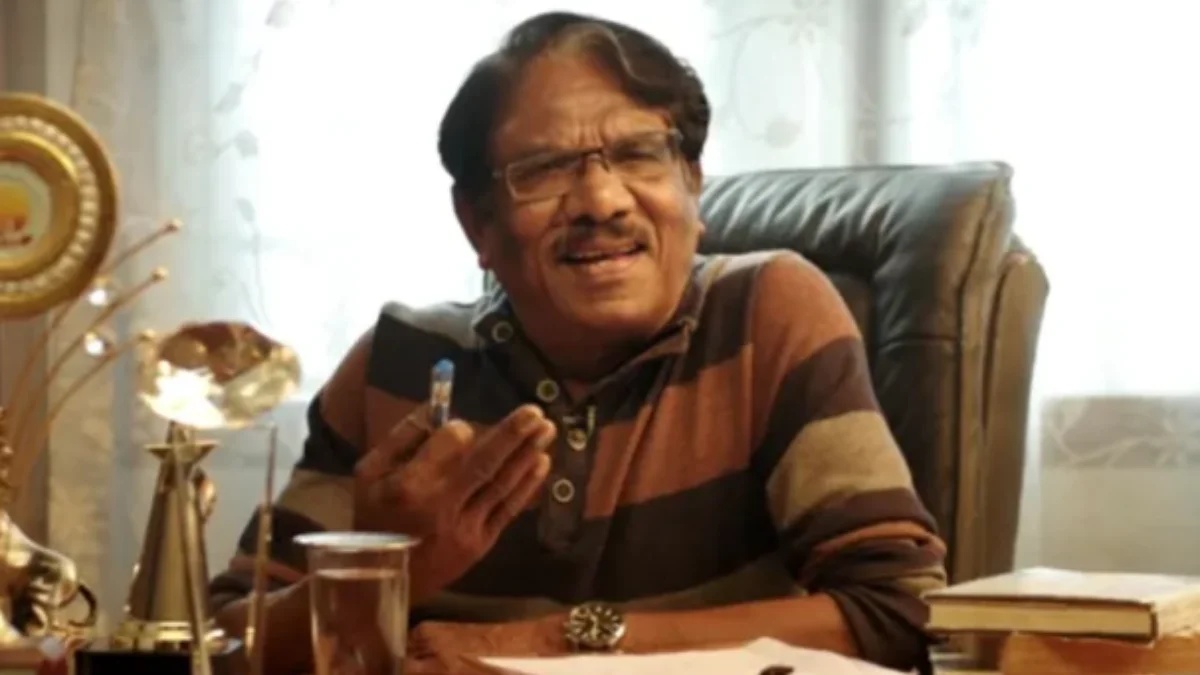 Legendary Tamil filmmaker Bharathiraja during a public event, the pioneering director who revolutionized rural storytelling in Indian cinema and passed away at the age of 84 in 2026
