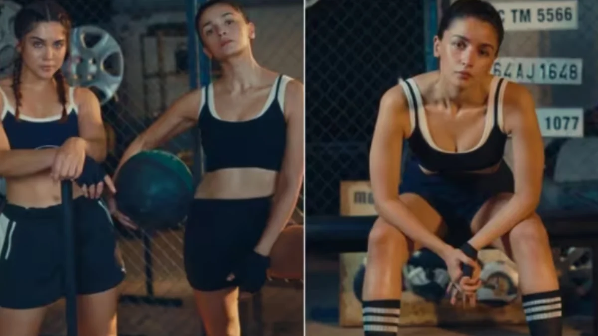 Alia Bhatt and Sharvari performing boxing, push-ups and kettlebell swings during intense workout training for Alpha movie
