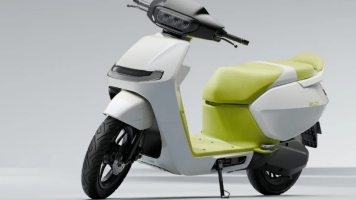 Ather's upcoming affordable family electric scooter based on the EL01 platform showcased with spacious storage, modern LED lighting, and practical commuter design.