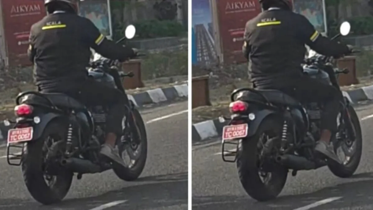 Triumph Bonneville 400 retro motorcycle spotted testing on Indian roads ahead of launch with classic styling and modern features.